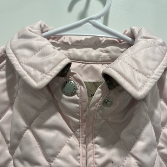 Girls Light Pink Burberry Quilted Jacket - Size 14 - Picture 10 of 11